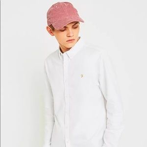 Farah Brewer super slim fit smart poplin shirt with stretch in white